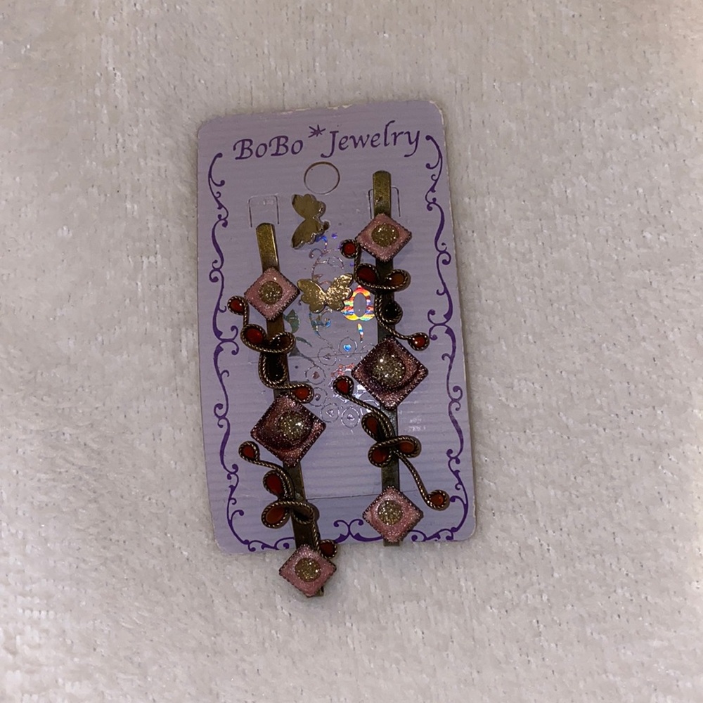Cute hair clip and earring set